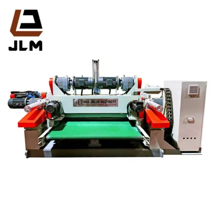 Shandong Jinlun CNC Spindleless Veneer Lathe / Wood Veneer Cutting Machine