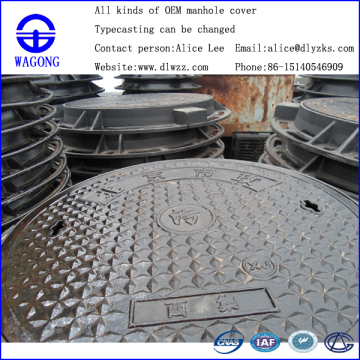 Professional China Ductile Foundry Heavy Duty Cast Iron Customized/OEM Dubai Manhole Cover