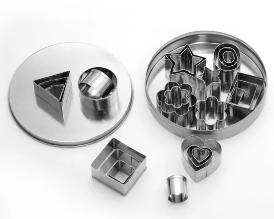 24PCS Baking Pastry Tools Heart Round Star Cookie Cutter Set - 3D Stainless Steel Biscuit Cookie Cutters