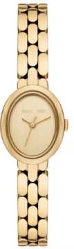38mm Crystal Border Gold Stainless Steel Roman Numeral Women Daily Quartz Wrist Watch