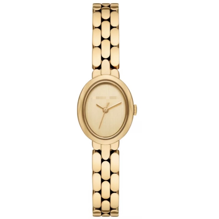 Reloj de pulsera de cuarzo diario para mujer con números romanos de acero inoxidable dorado con borde de cristal de 38 mm
