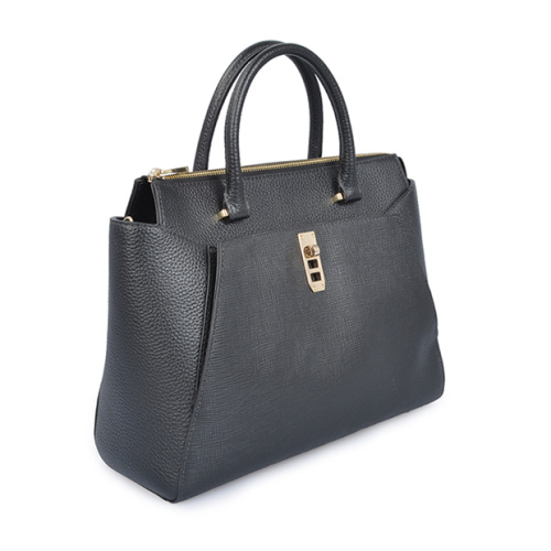 Sac de bureau en cuir fait main noir OL moderne