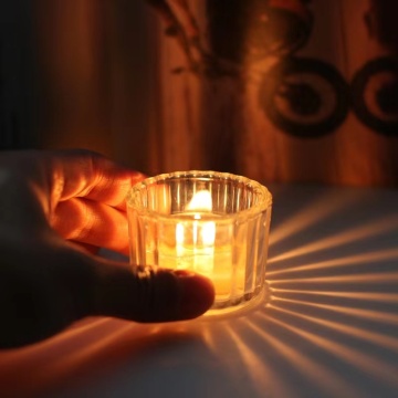 Pemegang lilin votive dengan balang penyimpanan kaca