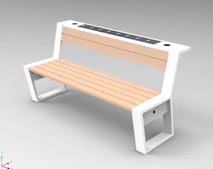 Energy Efficient Solar Bench with Charging Port