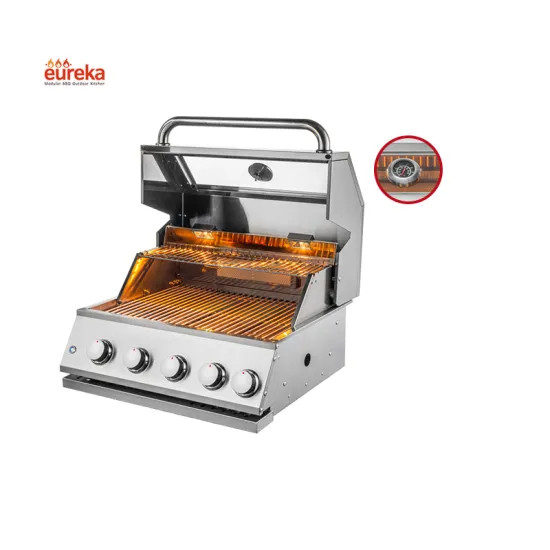 Outdoor 4 Burners Gas Bbq Sale Built In Bbq Grill With Cover