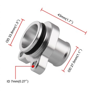 Automobile water pipe joint with clamp aluminum