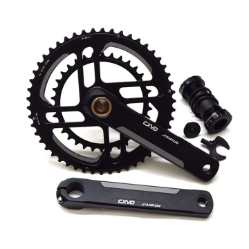 Custom Double Disc Bike Crank Set with BB for Road and Folding Bicycles