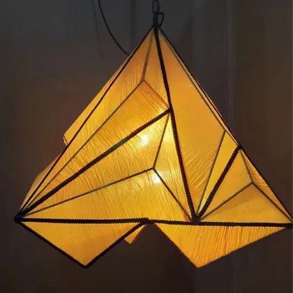 Modern Designer Super Thin Ceiling Lamp: Stainless Steel with Crystal