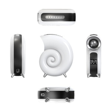 Goldmore4 5-in-1 Portable Snail Speaker with Alarm Clock & LED Light