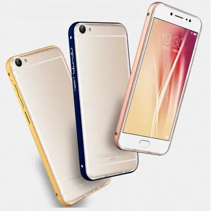 Wholesale cell phone case cover for oppo r9 plus,metal bumper clear tpu 2 in 1 shockproof phone cover for oppo