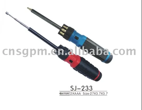 air wire ratchet wheel screwdriver with light