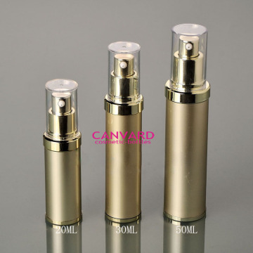 Gold airless bottle, airless plastic bottle, airless cosmetic bottle