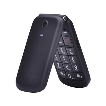 2.2-inch flip dual Sim flip senior mobile phone, black/red