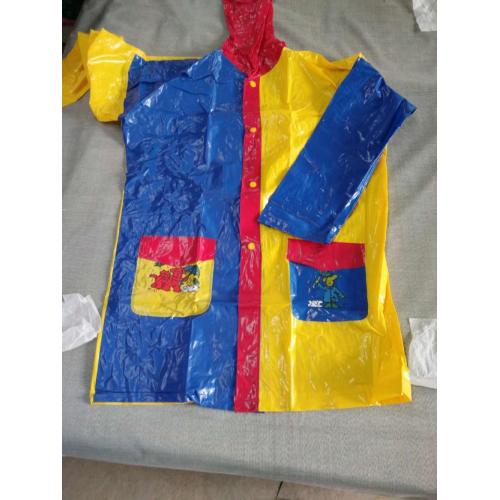 Reusable cartoon pvc children/kids  raincoat