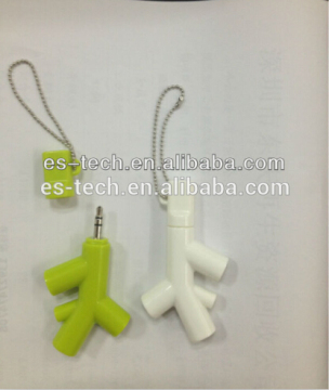 3 in 1 headphone splitter factory direct supply