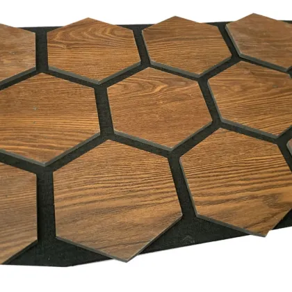 China Factory Polyester Felt Hexagonal Soundproof Ceiling Panels