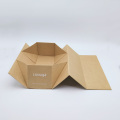 Brown Kraft Paper Single Bottle Folding Wine Box