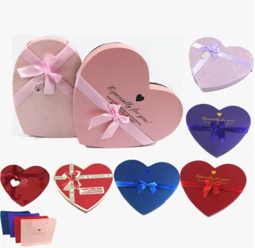 Chocolate in heart shape gift box
