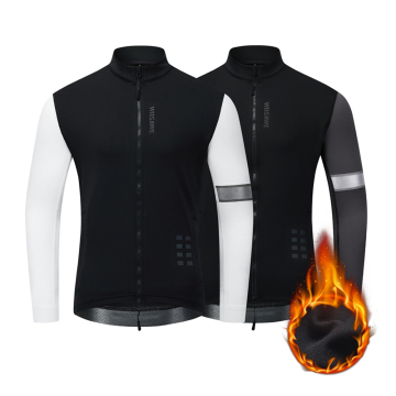 WOSAWE Men's Thermal Fleece Soft Shell Cycling Jacket - Water Repellent Windbreaker for Winter Sports