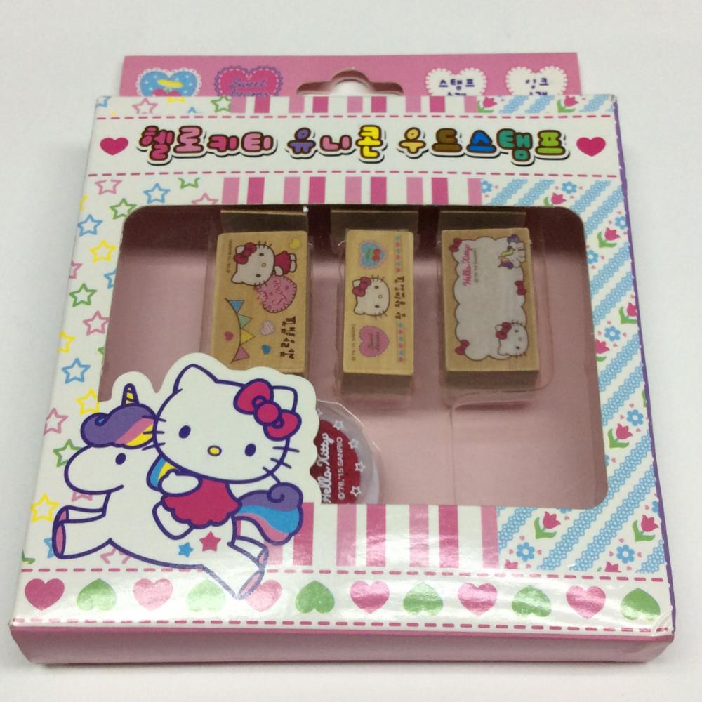 Wooden Cute Cartoon Stamp Set