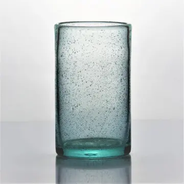 Green Bubbled Glasses 16 oz Highball Glass Cup