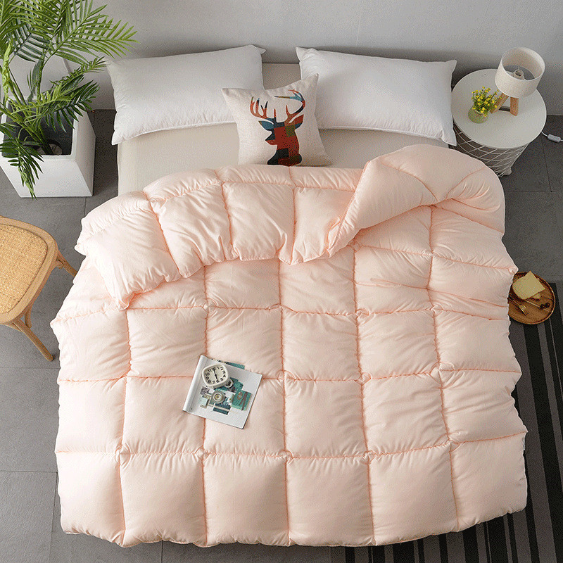 White Comforter soft thick quilt duvet for single double bed Autumn Spring Winter comforter blanket polyester filler King Queen