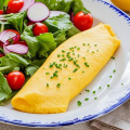 Omelete de ovo mexido suave (liso)
