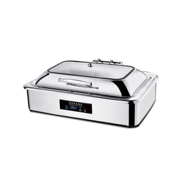 Hydraulic Stainless Steel Buffet Food Warmer Deluxe Hot Pot with Electric Option
