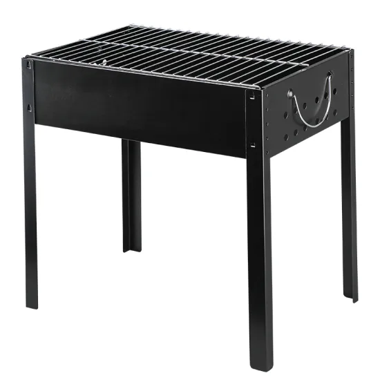 Portable Black BBQ Grill: Outdoor Charcoal Griller for Camping