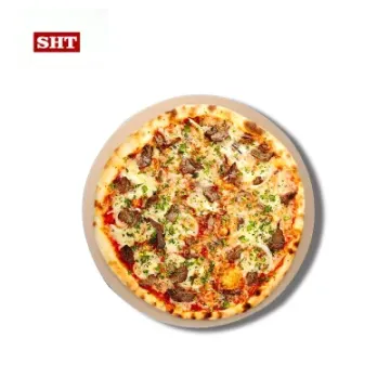 15 Inch Round Black White Cordierite Ceramic Pizza Stone 16 X 24 20cm BBQ Pizza Stone