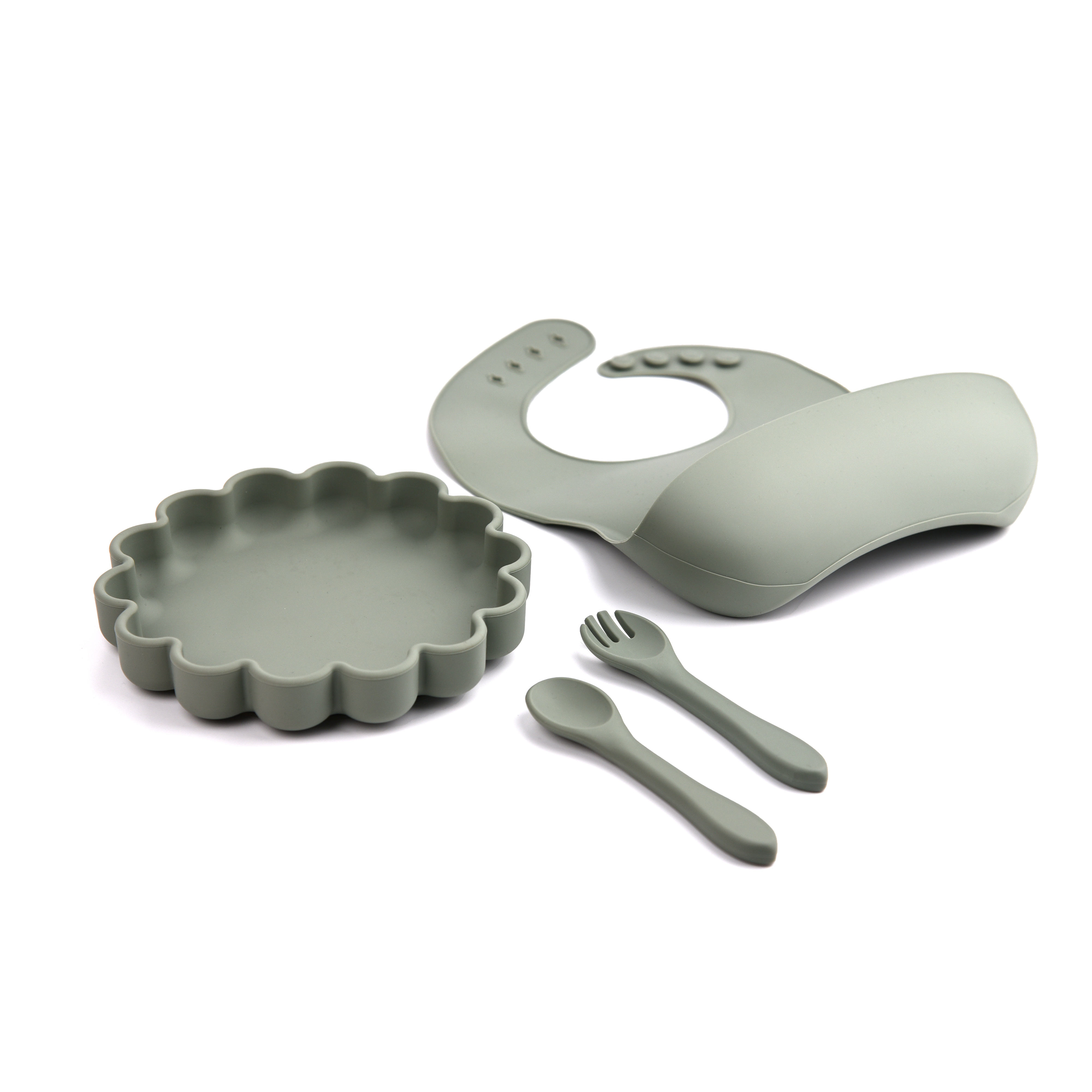 silicone bib and plate set MFZ-A007