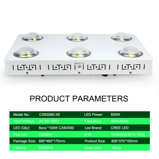 600w cxb3590 cxb3070 dimmable led grow light for plant growing