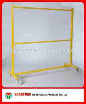 Launary roll cart/Nestable garment rail/Cloth hand trolley/Yellow garment cart