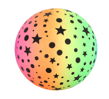 Affordable 9-inch Rainbow PVC Toy Ball for Beach Play and Custom Logo Printing