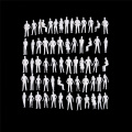 New 10Pcs/lot 1:50 scale model miniature white figures Architectural model human scale model ABS plastic peoples