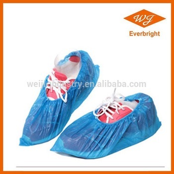 Hot sale Non woven PE Disposable transparent shoes cover