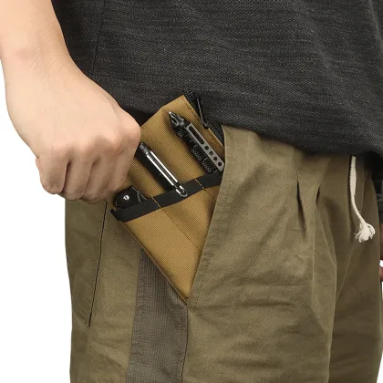 Custom EDC Pouch for Knife, Pen, and Flashlight