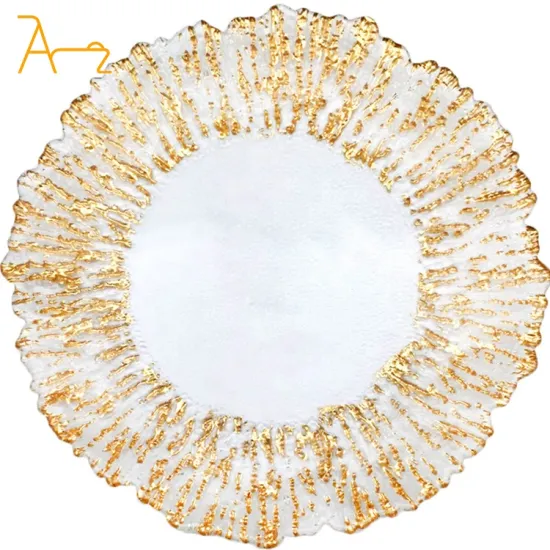 Gold Reef Charger Plates: Luxury and Elegance for Wedding and Party Decorations
