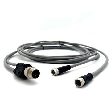 Cable gris de tipo M12 a 2M8 Y muy flexible