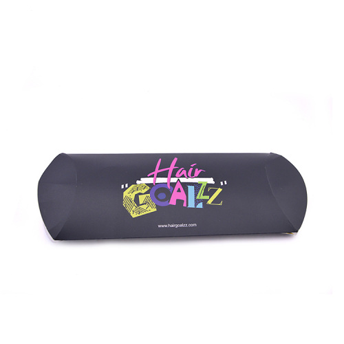 Logotipo personalizado Caja de almohada cosmética negra