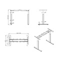 Cadre de table électrique à double moteur réglable en hauteur