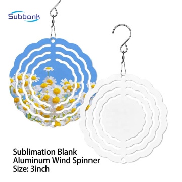 Subbank Wholesale 3 Inch Aluminum Wind Spinner for Home Garden Decoration