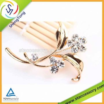 gold plated brooch rhinestone brooch wholesale gold plated brooch