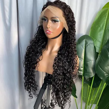 Water Wave Peruvian Hair Wig,  Transparent Swiss Hd Lace Frontal Wig Human Hair wigs
