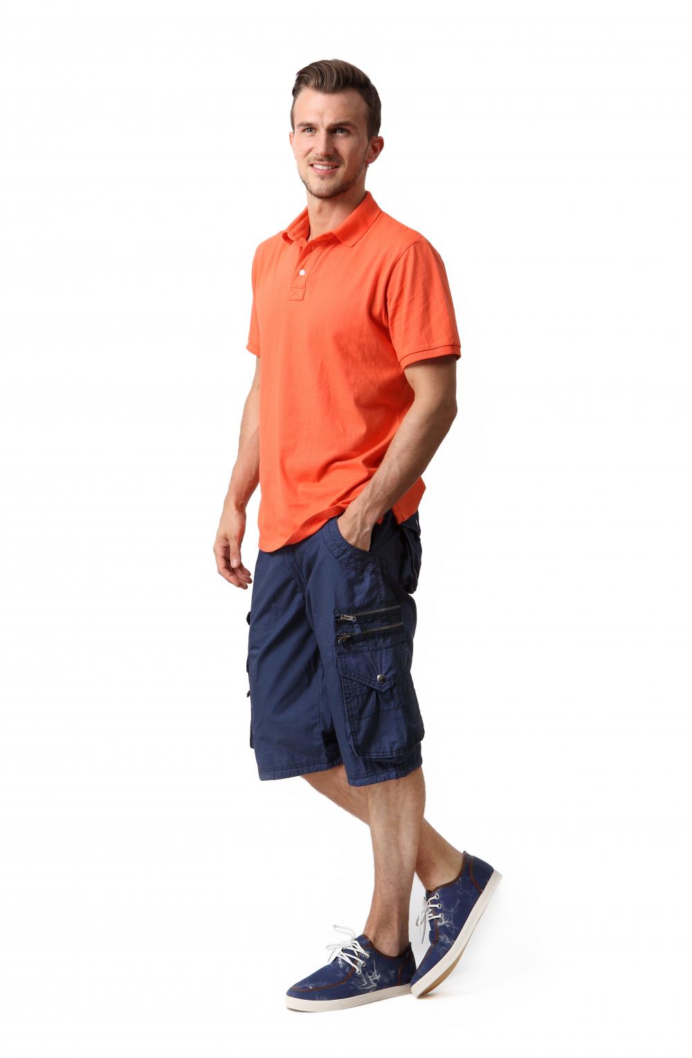 Men's garment washed shorts