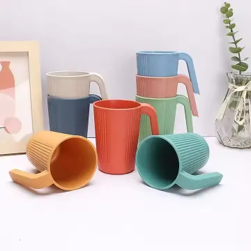 Plastic Customized Logo Mugs Plastic Mug Modern