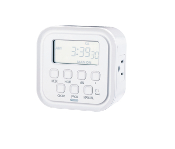 多機能24時間プログラム可能なLCDディスプレイを備えた毎週のデジタルタイマー-BNE -60/U166デュアルアウトレット