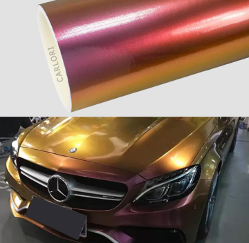 sunshining fantastic gold red car wrap vinyl
