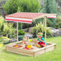 Children Outdoor Adjustable Height Cover Sandbox