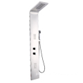 Contemporary Bathroom Shower Panel with Rainfall Showerhead, Massage Function, and Smart Thermostatic Control